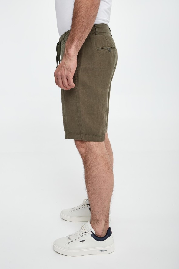 Bermudy męskie lniane AERONAUTICA MILITARE