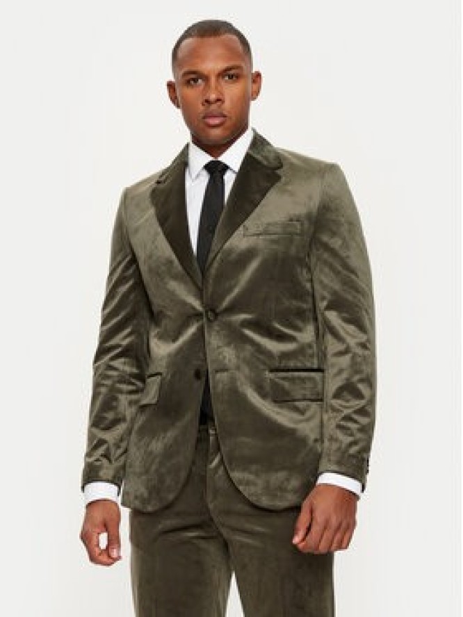 Jack & Jones Garnitur Velvet 12271528 Zielony Slim Fit