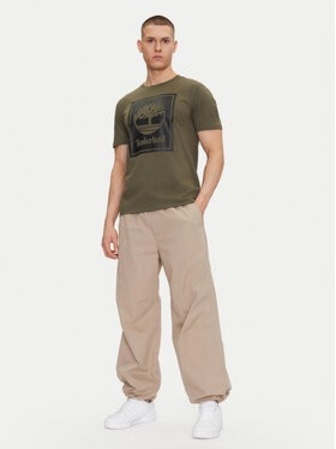 Timberland T-Shirt TB0A5WQQ Zielony Regular Fit
