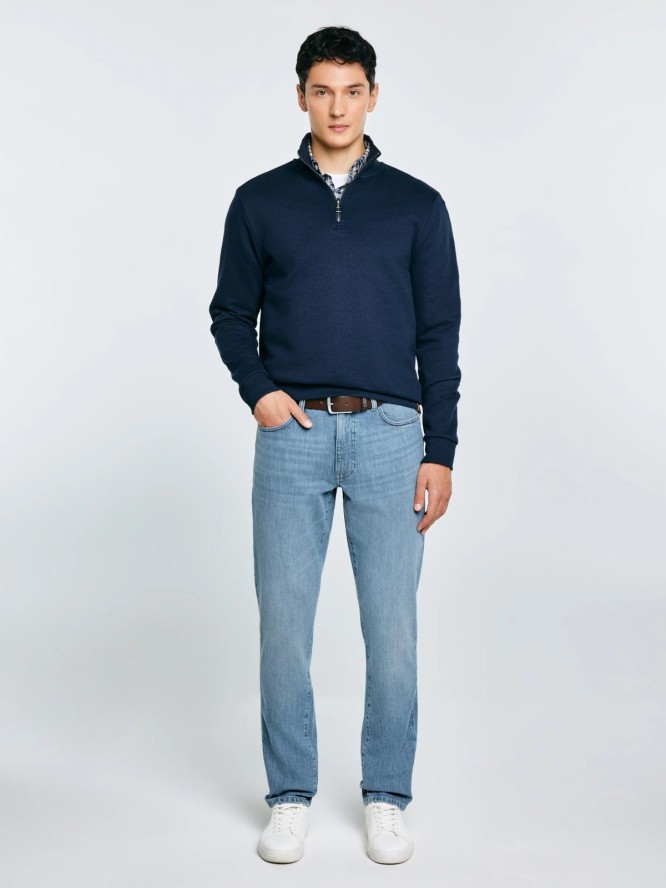 Bluza męska ze stójką granatowa Salih 403