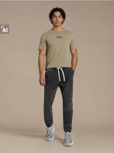 Jeansy jogger z efektem sprania - szary