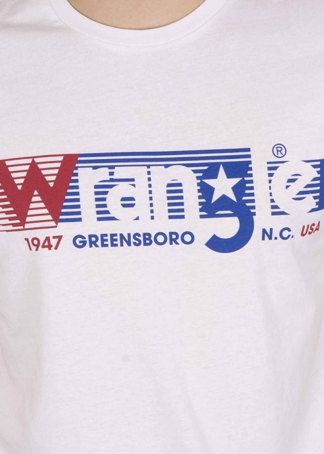 MĘSKI T-SHIRT WRANGLER SS TEE WHITE W7D2FQ989 112131749