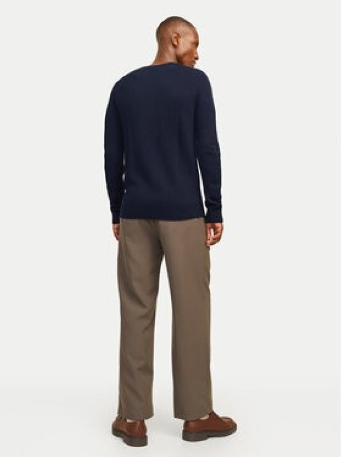 Jack & Jones Sweter Pannel 12258471 Granatowy Regular Fit