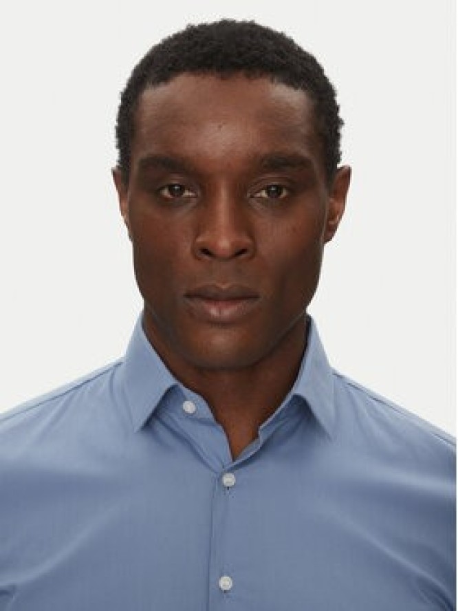 Calvin Klein Koszula Poplin Stretch Slim Shirt K10K108229 Niebieski Slim Fit