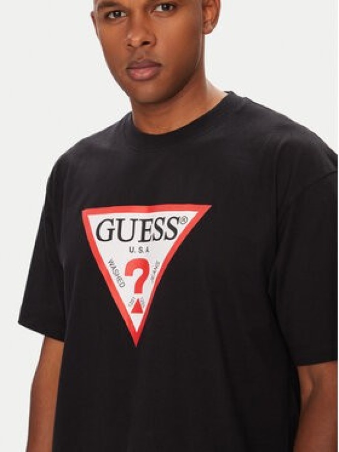 Guess Jeans T-Shirt M4YI45 K8FQ4 Czarny Oversize