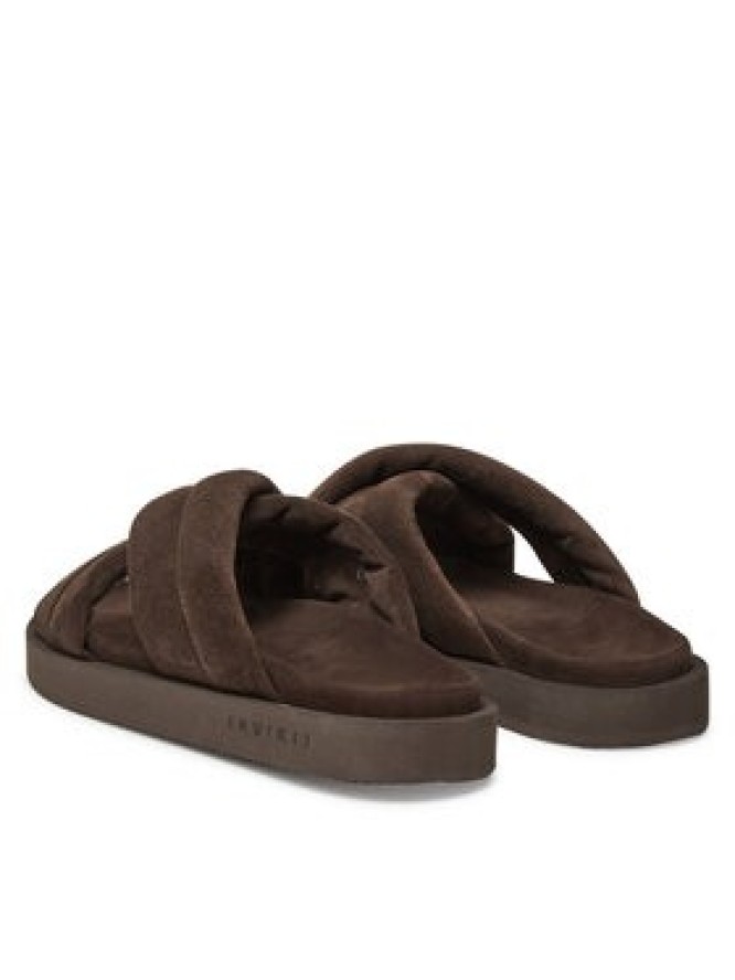 Inuikii Klapki Suede Crossed 50102-500 Brązowy