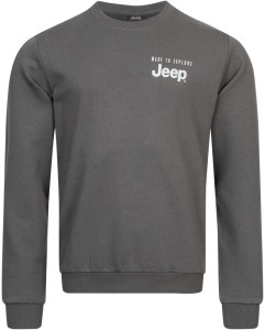 Męska bluza z okrągłym dekoltem Jeep, szara