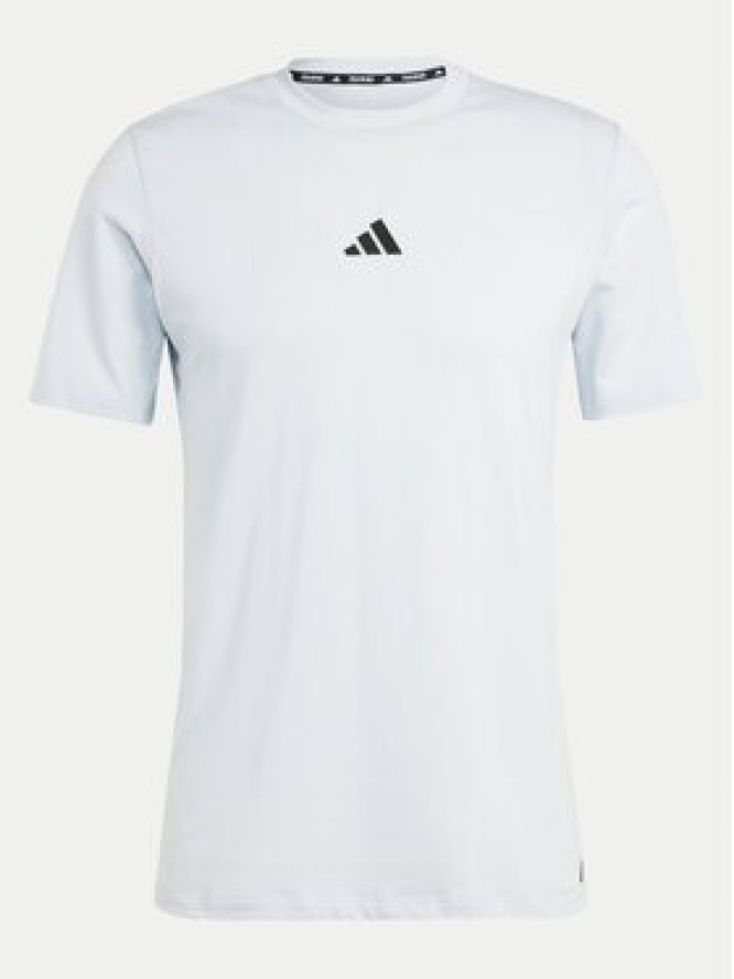 adidas Koszulka techniczna Workout Logo IT2128 Niebieski Regular Fit