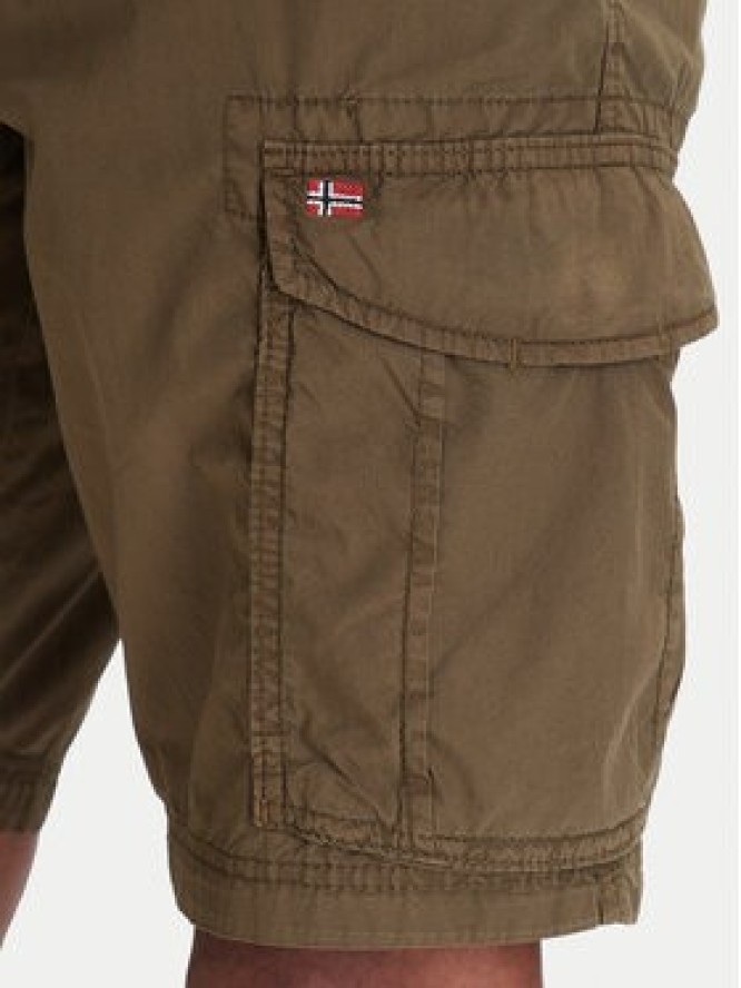 Napapijri Szorty materiałowe Noto 2.0 NP0A4HOQ Zielony Regular Fit