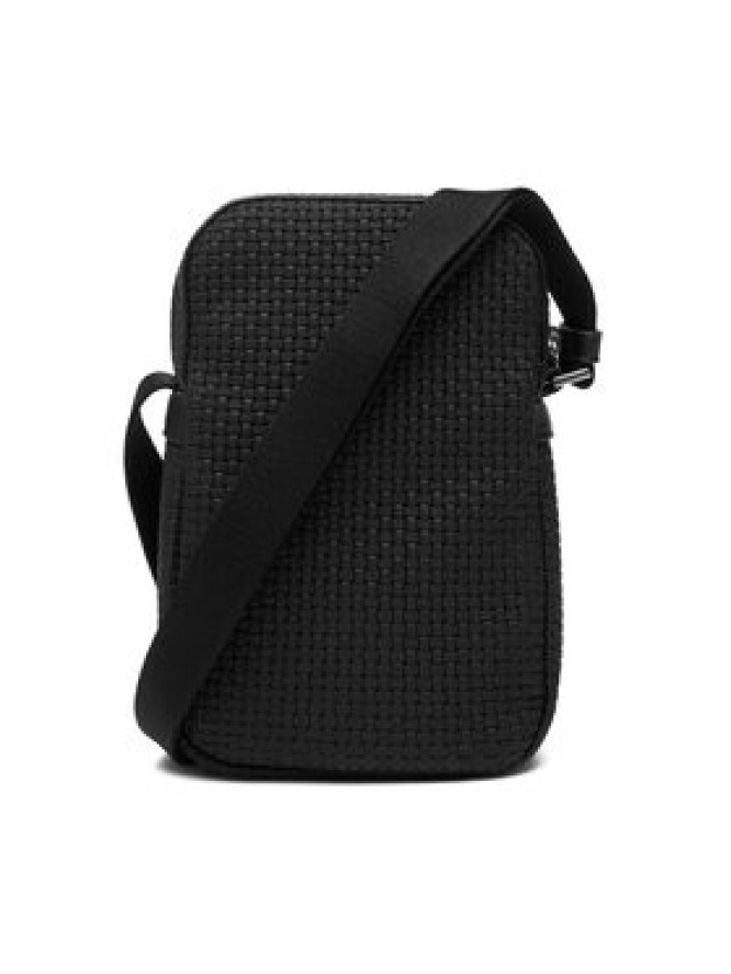 Calvin Klein Saszetka Embossed Woven Slim Reporter LV04D3221G Czarny