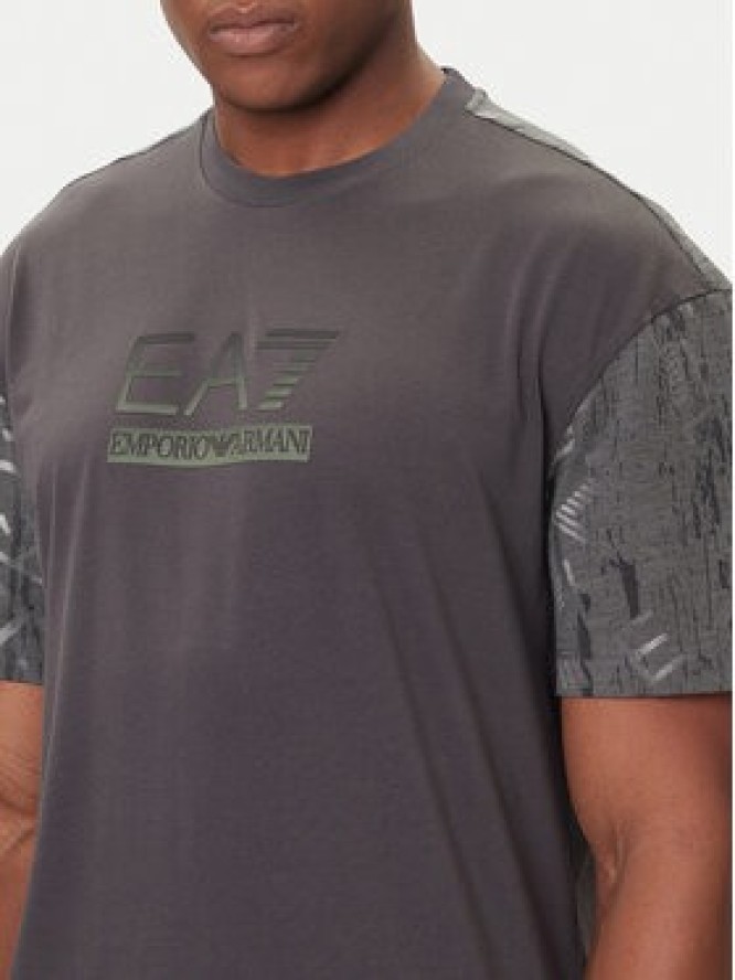 EA7 Emporio Armani T-Shirt 7M001130 AF16548 U8117 Szary Regular Fit
