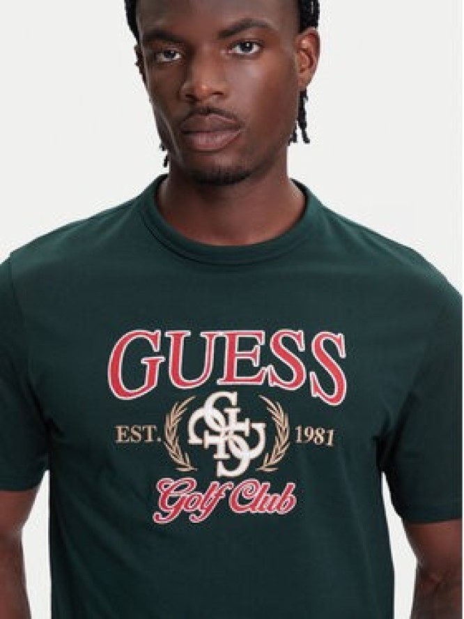 Guess T-Shirt M5YI22 K8FQ4 Zielony Regular Fit