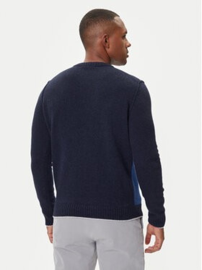 Aeronautica Militare Sweter 252MA1609UL00924 Granatowy Regular Fit