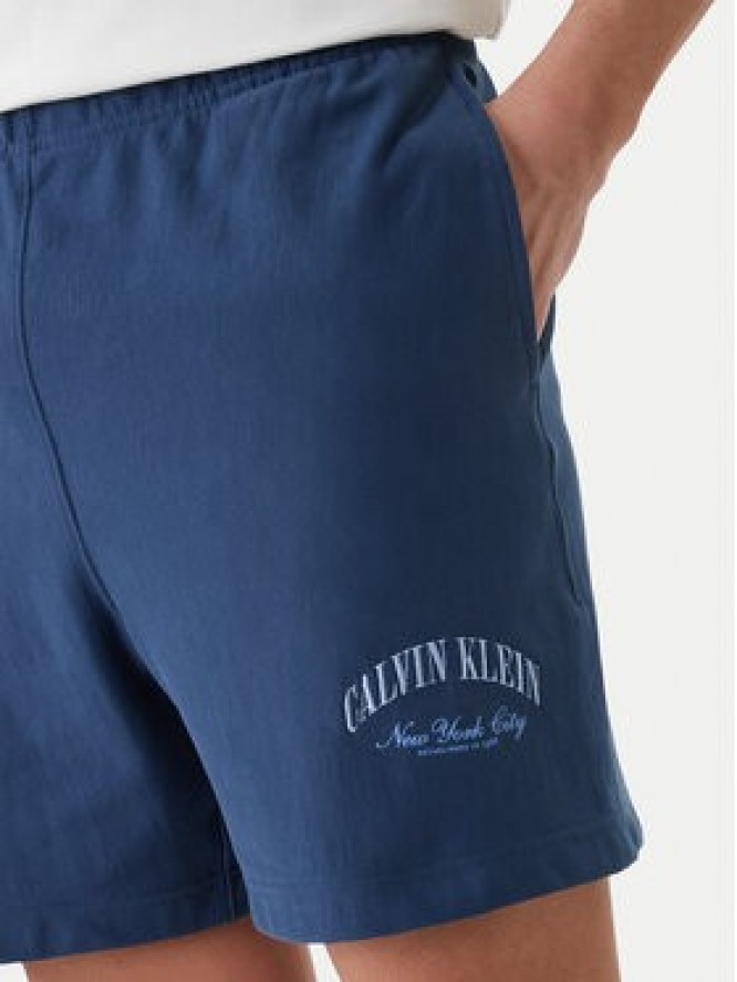 Calvin Klein Jeans Szorty sportowe Collegiate LV04RF275G Granatowy Regular Fit