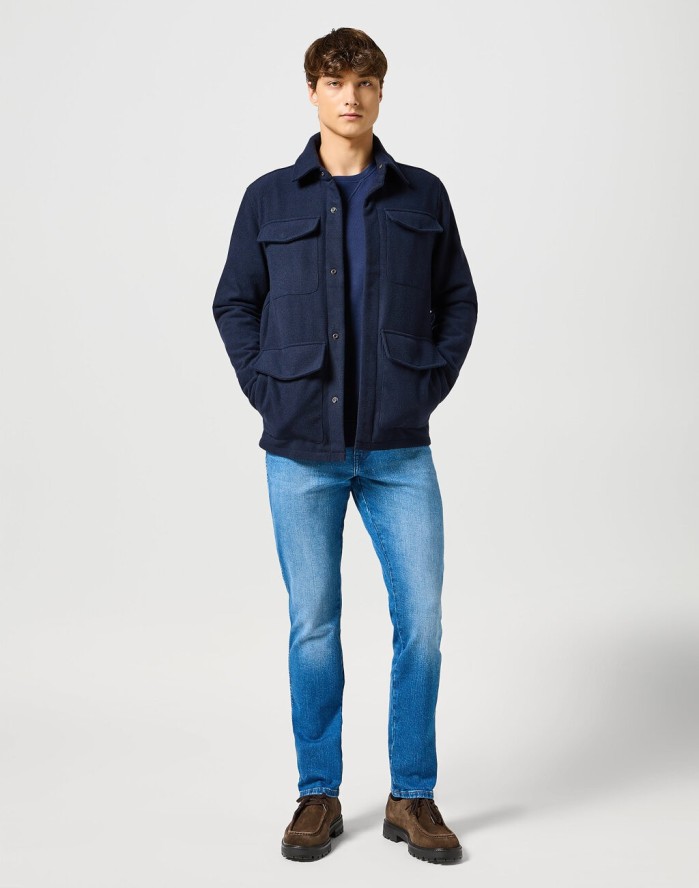 WRANGLER TEXAS SLIM MĘSKIE SPODNIE JEANSOWE JEANSY DŻINSY PRAIRIE BLUE 112356813 W12S017441