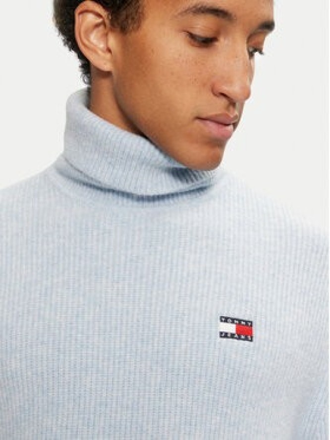 Tommy Jeans Golf DM0DM20602 Błękitny Slim Fit