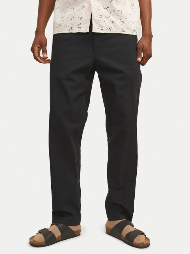Jack & Jones Spodnie materiałowe Summer 12248606 Czarny Relaxed Fit