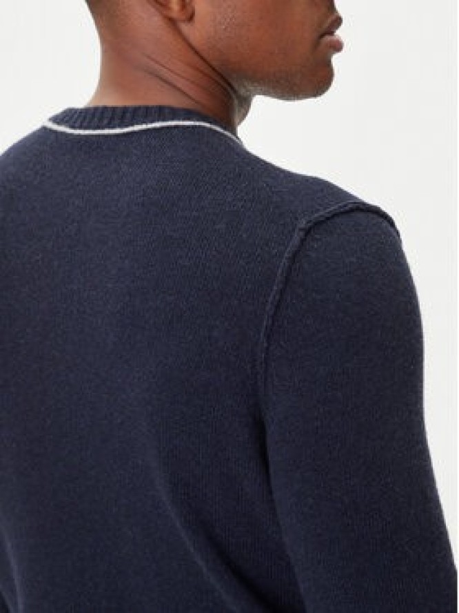 Aeronautica Militare Sweter 252MA1608UL00924 Granatowy Regular Fit