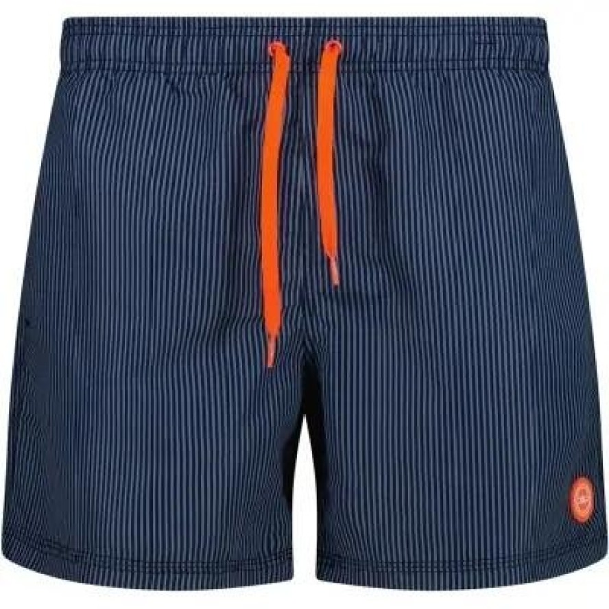 cmp Męskie Szorty Kąpielowe Paskowane z Mikrofibry – 06LV Shadow-Navy