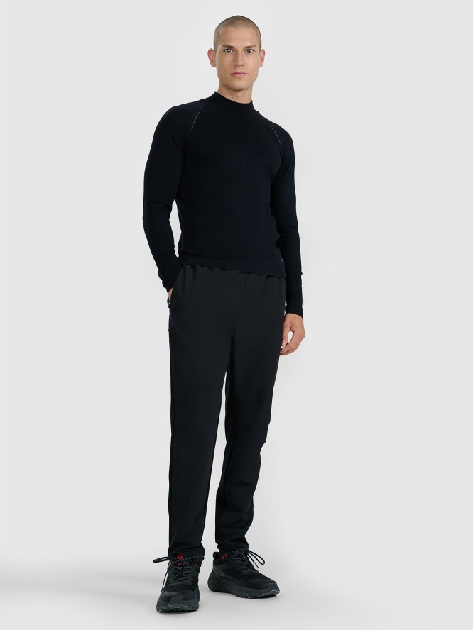 4F Longsleeve do biegania w terenie szybkoschnący męski - czarny L/XL