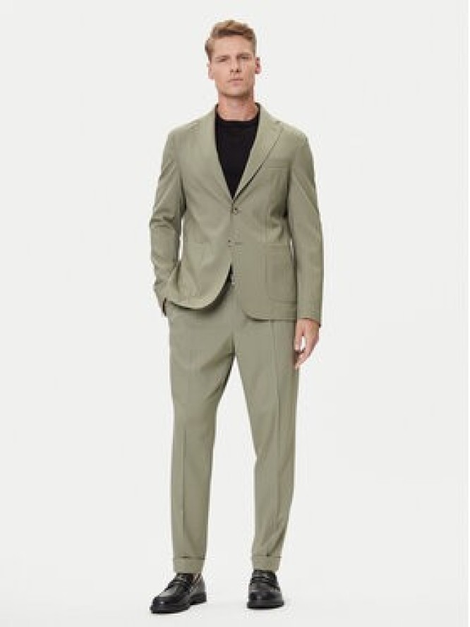 BOSS Spodnie materiałowe C-Perin-DPL 50545822 Zielony Tapered Fit