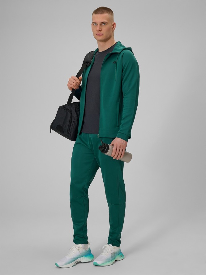 4F Spodnie treningowe szybkoschnące męskie - zielone 3XL