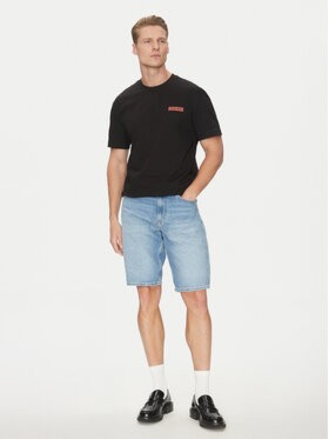 Calvin Klein T-Shirt Overlay Print K10K114158 Czarny Regular Fit