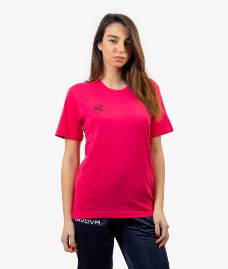 T-shirt Givova Cotone Fuksja Różowy