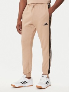 adidas Spodnie dresowe Essentials 3-Stripes JX0712 Beżowy Regular Fit