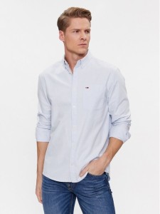 Tommy Jeans Koszula Oxford DM0DM18335 Błękitny Regular Fit