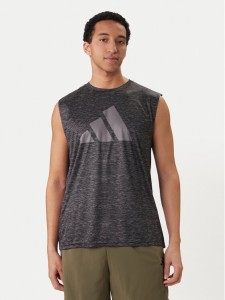 adidas Koszulka techniczna Workout Essentials Brandlove KA5545 Szary Regular Fit