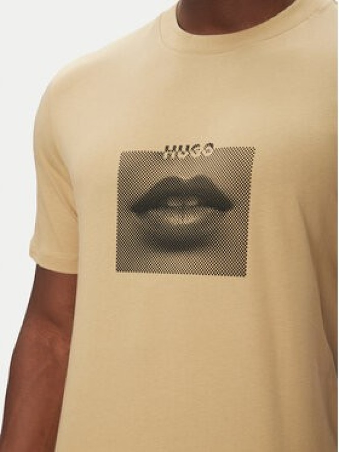 HUGO T-Shirt Deterni 50544496 Beżowy Regular Fit