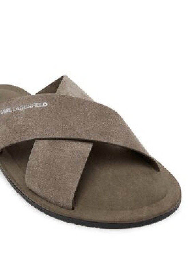 KARL LAGERFELD Klapki Kastor III KL70214 Szary
