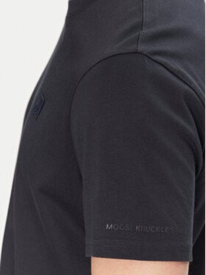 Moose Knuckles T-Shirt Duluth M15MT759 Granatowy Regular Fit