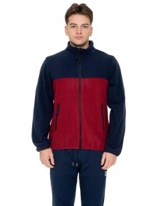 Hochgeschlossenes Micropolar-Fleece mit Reißverschluss und Leone 1947-Label
