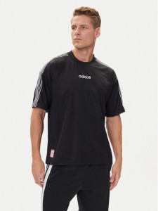 adidas T-Shirt 90s Stripe JX3068 Czarny Regular Fit
