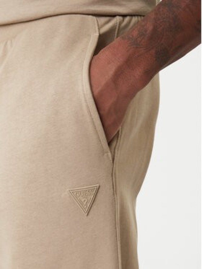 Guess Spodnie dresowe Z6RB03 K9YI1 Beżowy Regular Fit