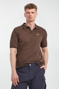 Polo męskie z logo AERONAUTICA MILITARE