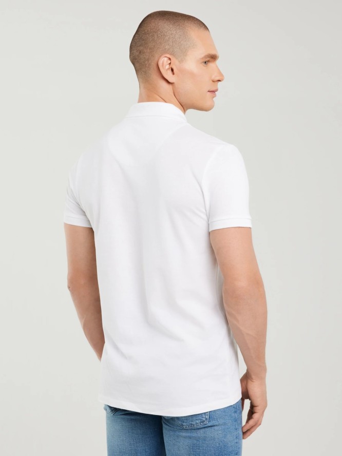 Koszulka męska polo biała Markolinos 101
