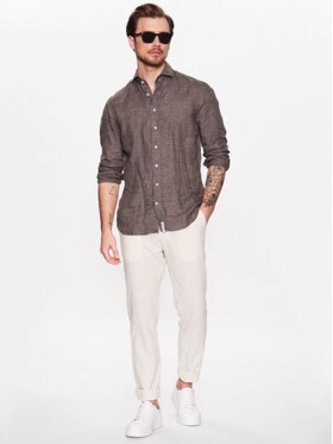 Lindbergh Spodnie materiałowe 30-008003 Beżowy Tapered Fit