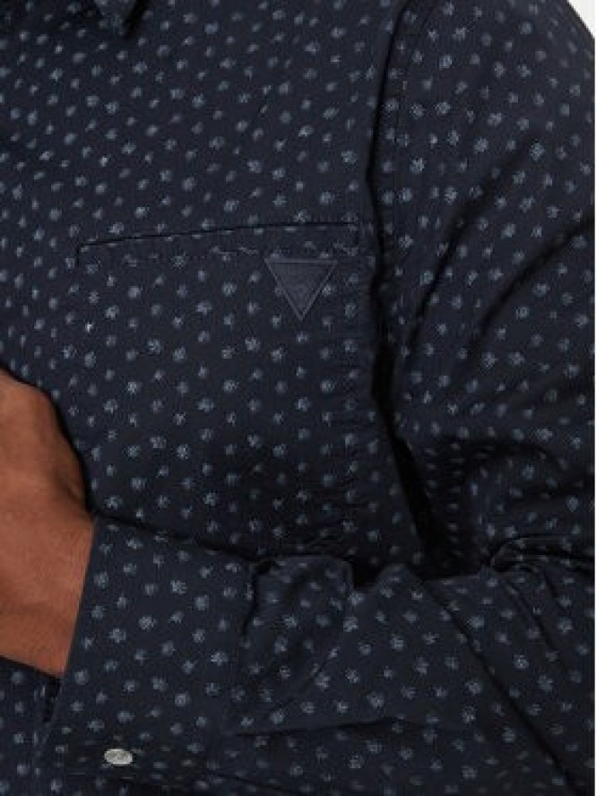 Guess Koszula M4YH08 WGBO1 Granatowy Regular Fit