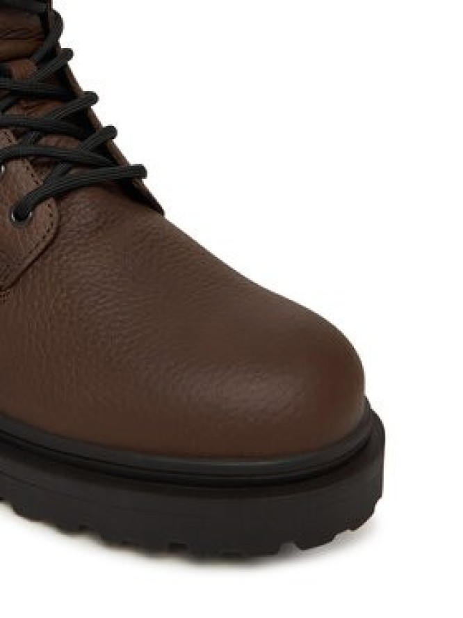 Tommy Jeans Trzewiki Tjm Lace Up Boot Leather EM0EM01629 Brązowy