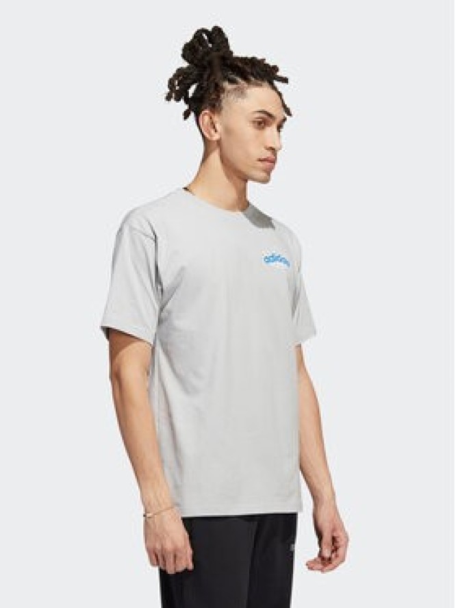 adidas T-Shirt Athletic Club HI2971 Szary Regular Fit