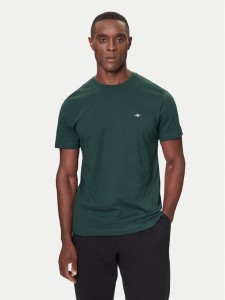 Gant T-Shirt Shield 2003184 Zielony Regular Fit