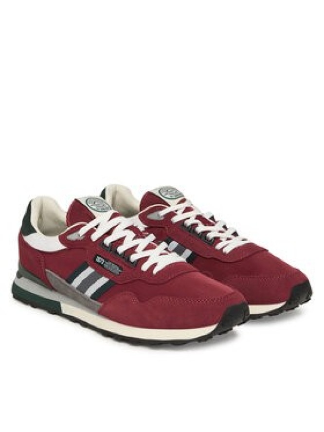 Pepe Jeans Sneakersy Kingston College M PMS400010 Bordowy