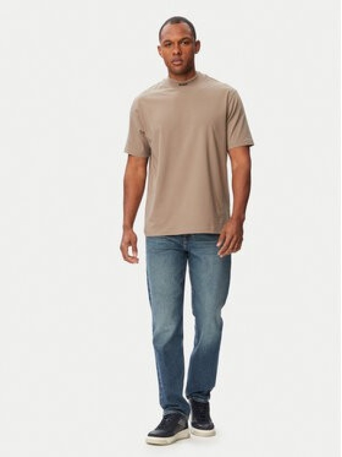 BOSS T-Shirt Tee Collar 50562120 Beżowy Relaxed Fit