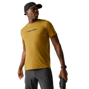 T-shirt Męski Z Motywem Zachodu Słońca Rozciągliwa Fingal