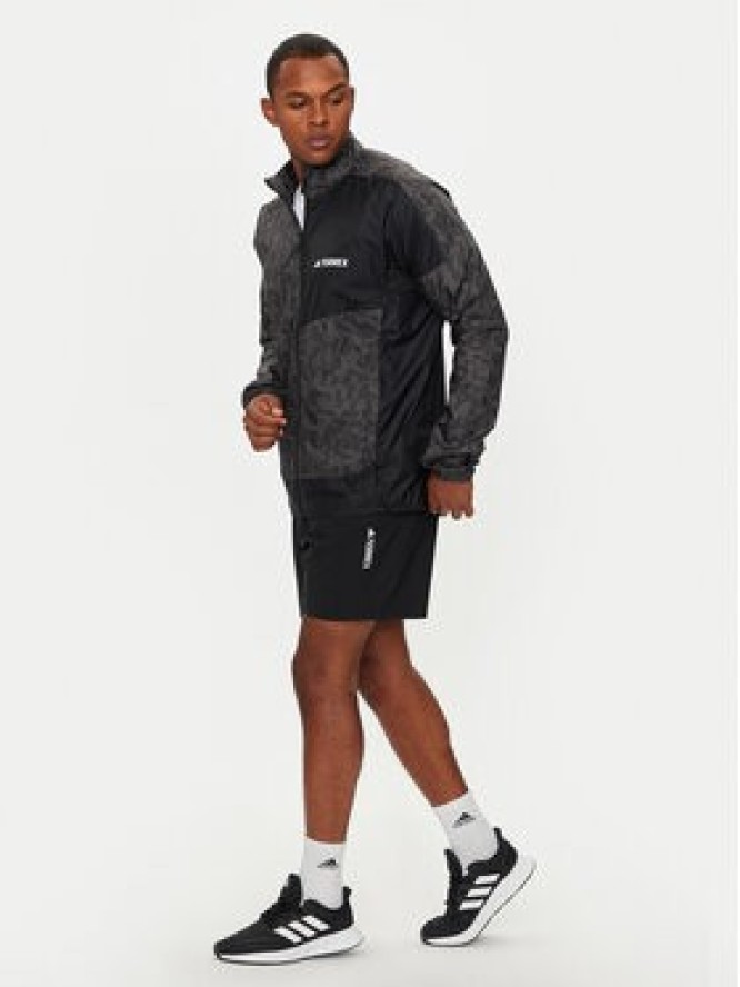 adidas Kurtka do biegania Terrex Trail Running IN6726 Szary Regular Fit