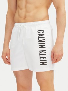 Calvin Klein Swimwear Szorty kąpielowe KM0KM01092 Biały Regular Fit