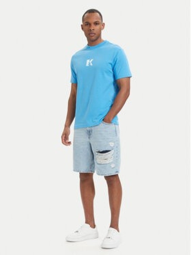 Karl Lagerfeld Jeans T-Shirt A1M17044 Niebieski Regular Fit